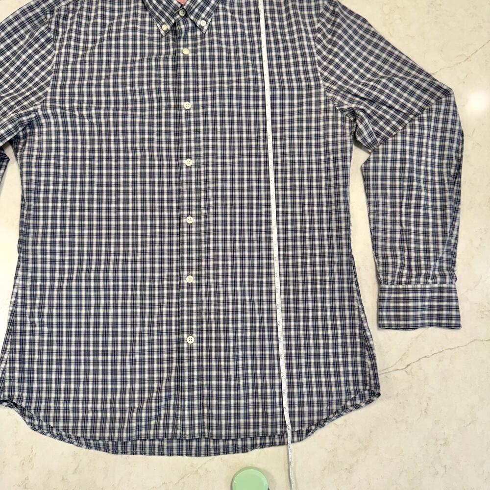 J Press Tartan Button Down Shirt Men's XL Purple Blue Cotton Heritage Plaid - Picture 7 of 16